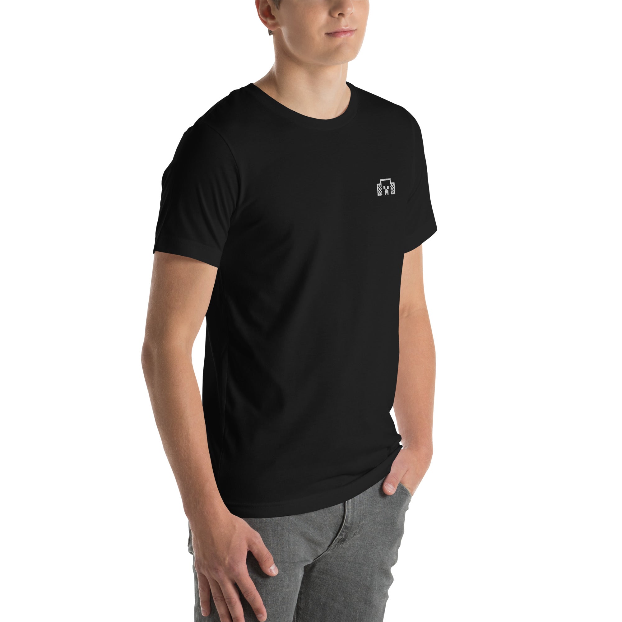 Minecraft Tuned In Creeper Embroidered Adult T-Shirt