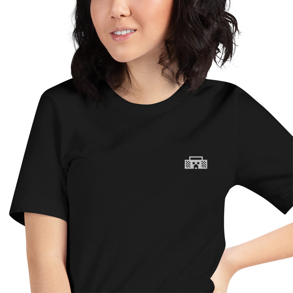 Minecraft Tuned In Creeper Embroidered Adult T-Shirt