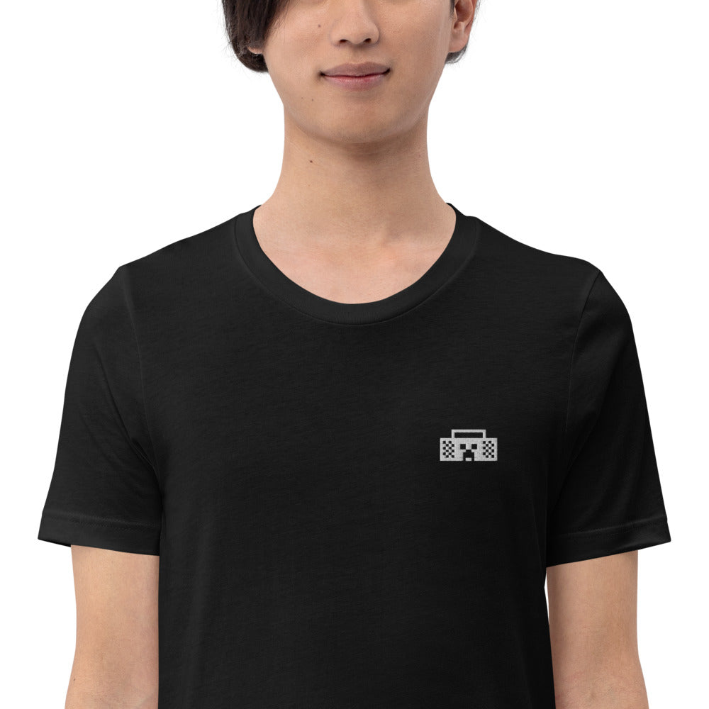 Minecraft Tuned In Creeper Embroidered Adult T-Shirt