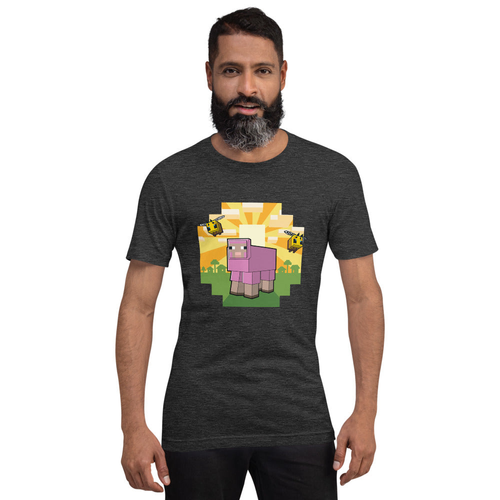 Minecraft Pink Sheep Adult T-Shirt