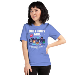 Minecraft Adult T-Shirt Birthday Girl Personalized Age