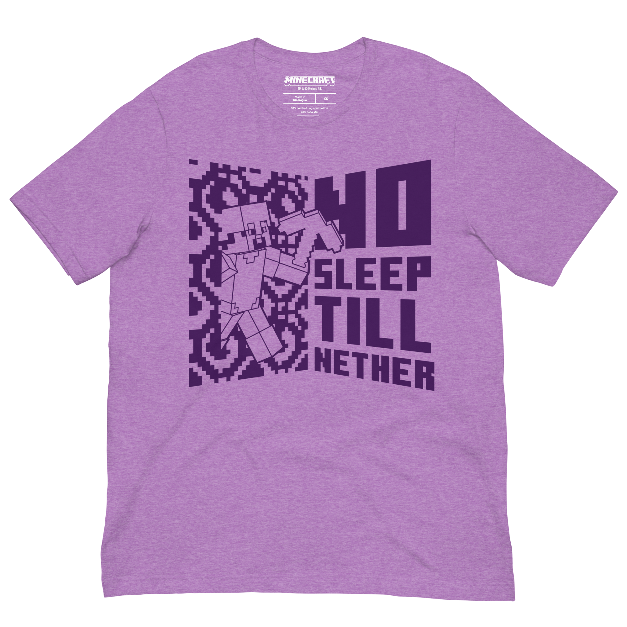 Minecraft No Sleep Till Nether Adult T-Shirt