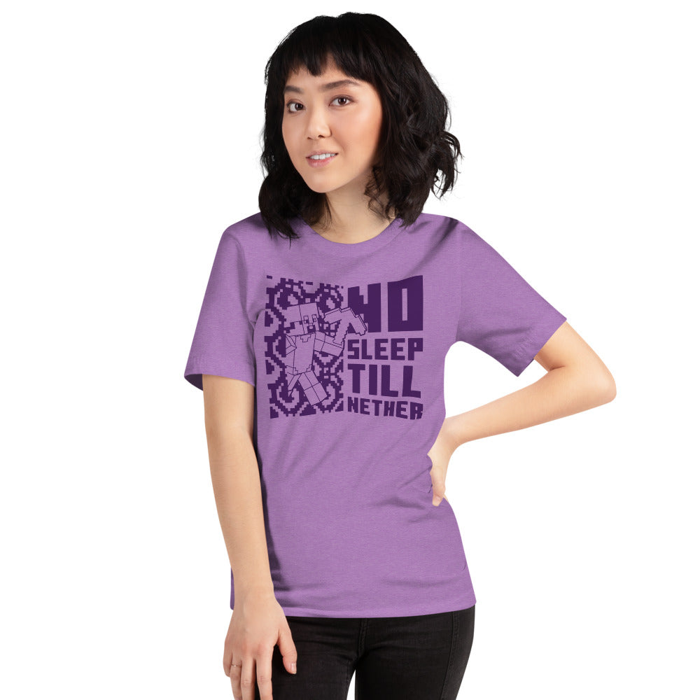 Minecraft No Sleep Till Nether Adult T-Shirt