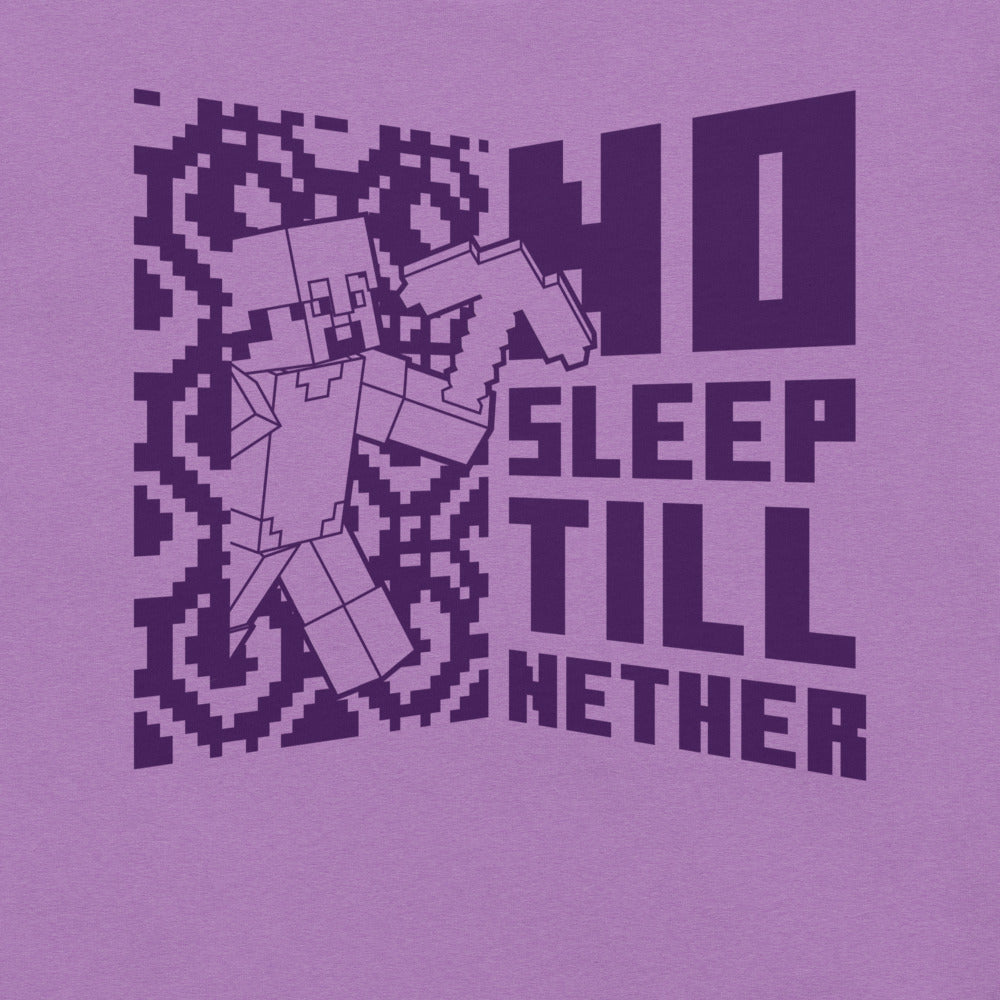 Minecraft No Sleep Till Nether Adult T-Shirt