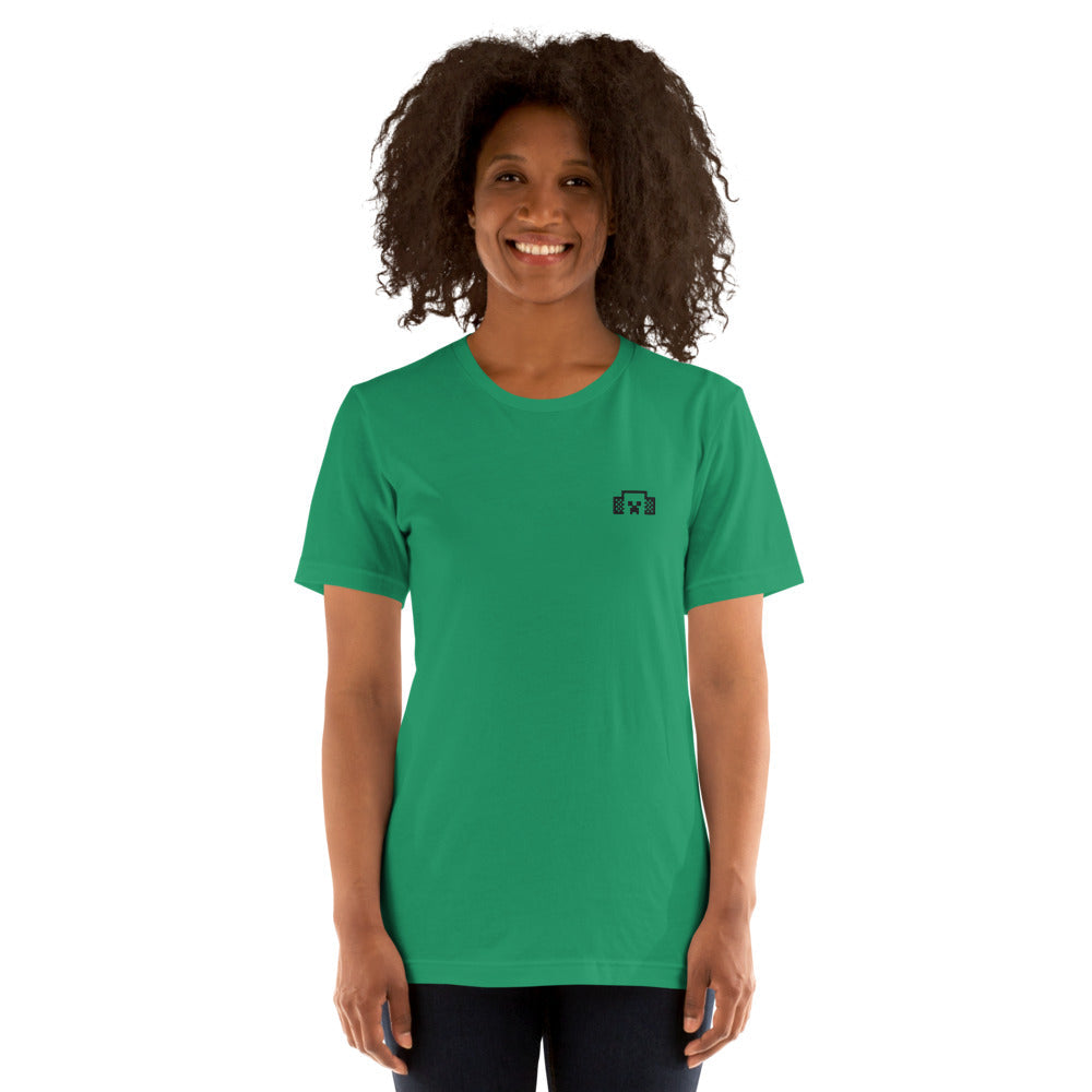 Minecraft Tuned In Creeper Embroidered Adult T-Shirt