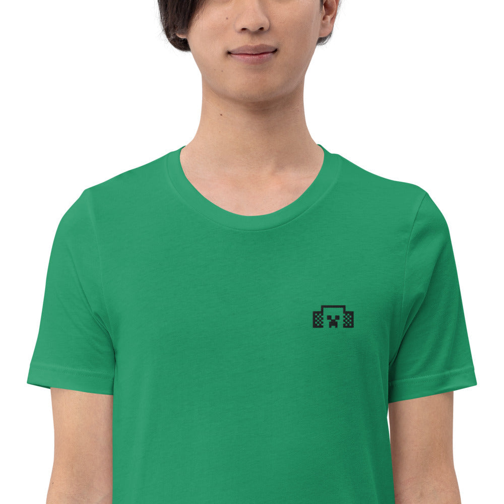 Minecraft Tuned In Creeper Embroidered Adult T-Shirt