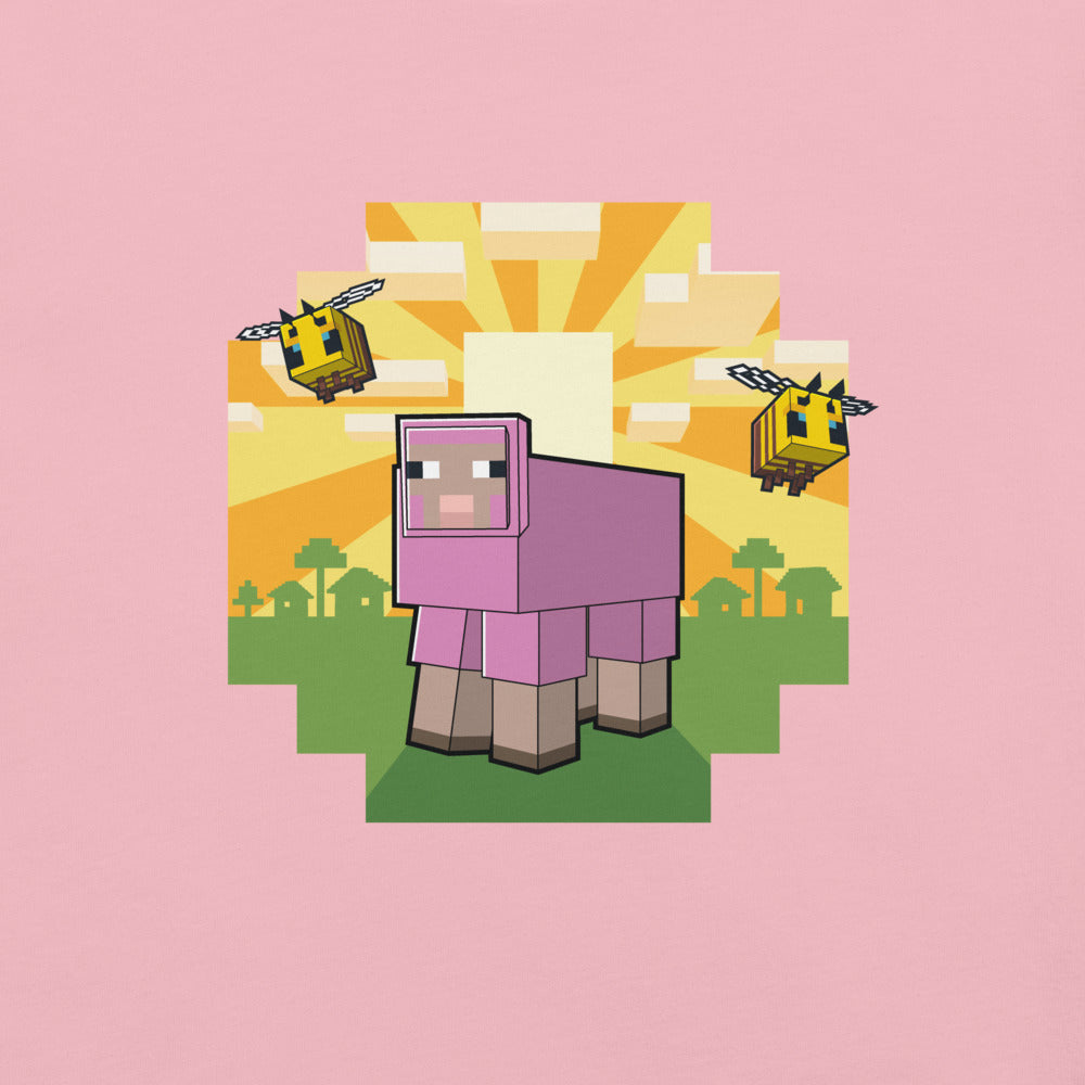 Minecraft Pink Sheep Adult T-Shirt