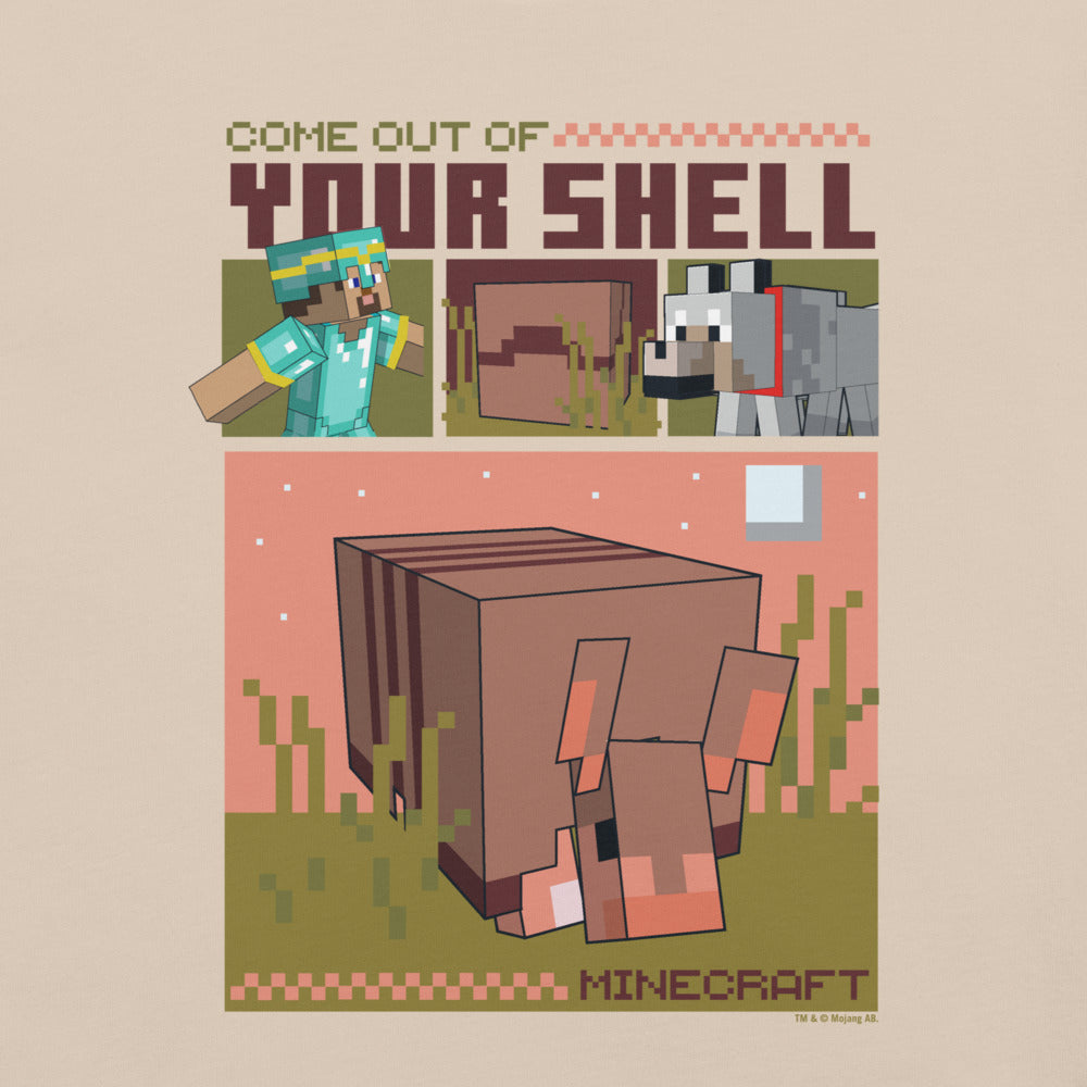 Minecraft Come Out Of Your Shell Adult T-Shirt