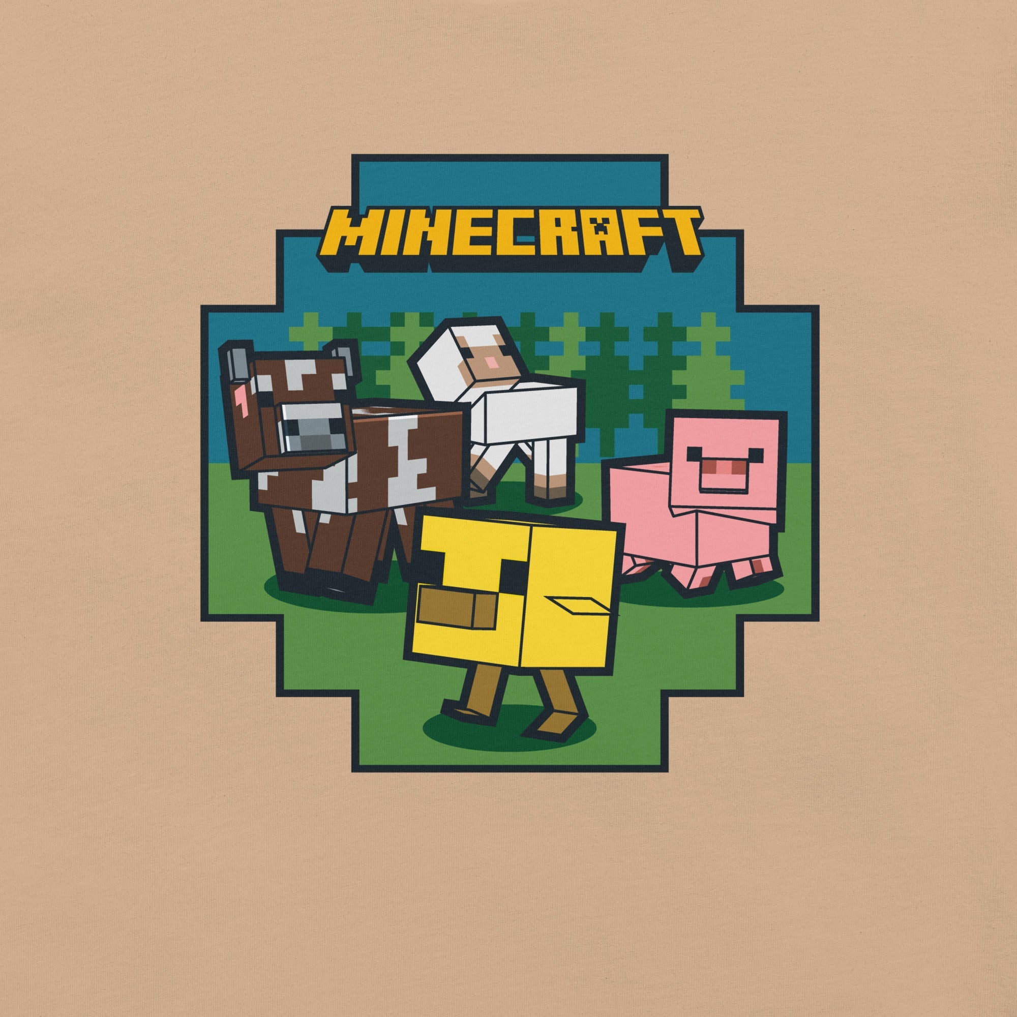 Minecraft Adult T-Shirt Farm Animals