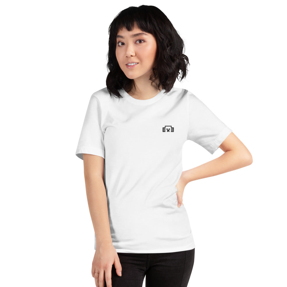 Minecraft Tuned In Creeper Embroidered Adult T-Shirt