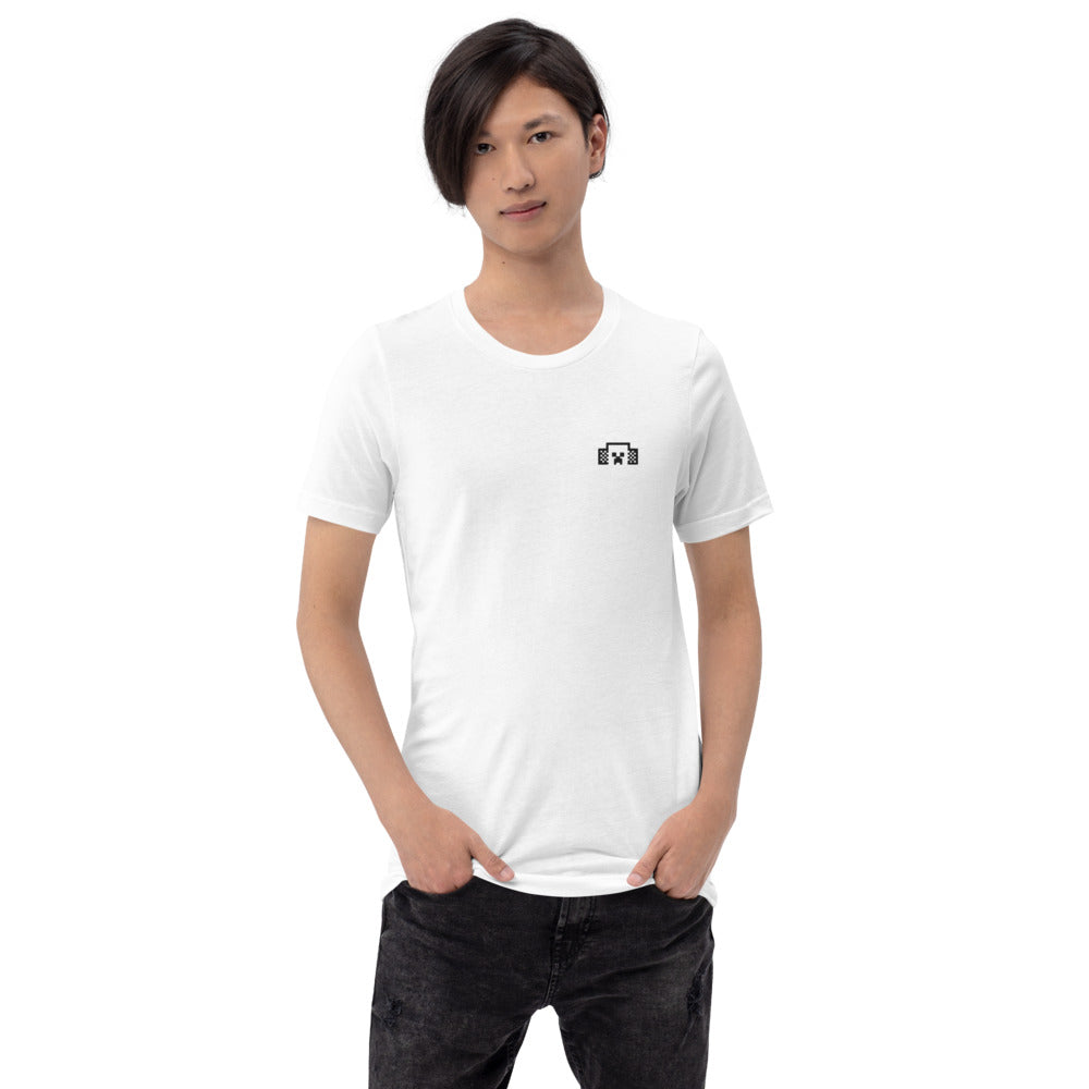 Minecraft Tuned In Creeper Embroidered Adult T-Shirt