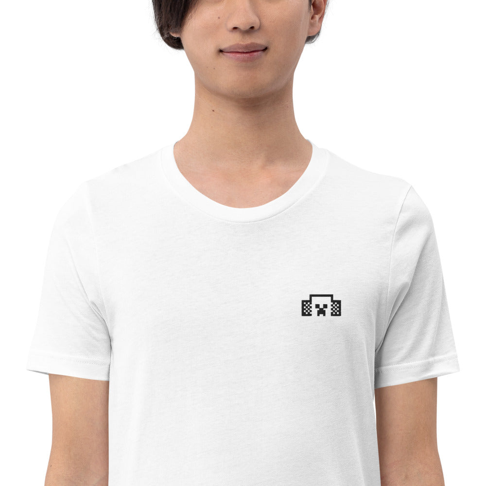 Minecraft Tuned In Creeper Embroidered Adult T-Shirt