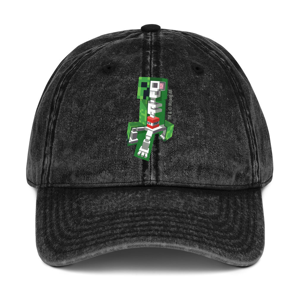 Minecraft Creeper Skeleton Vintage Cap