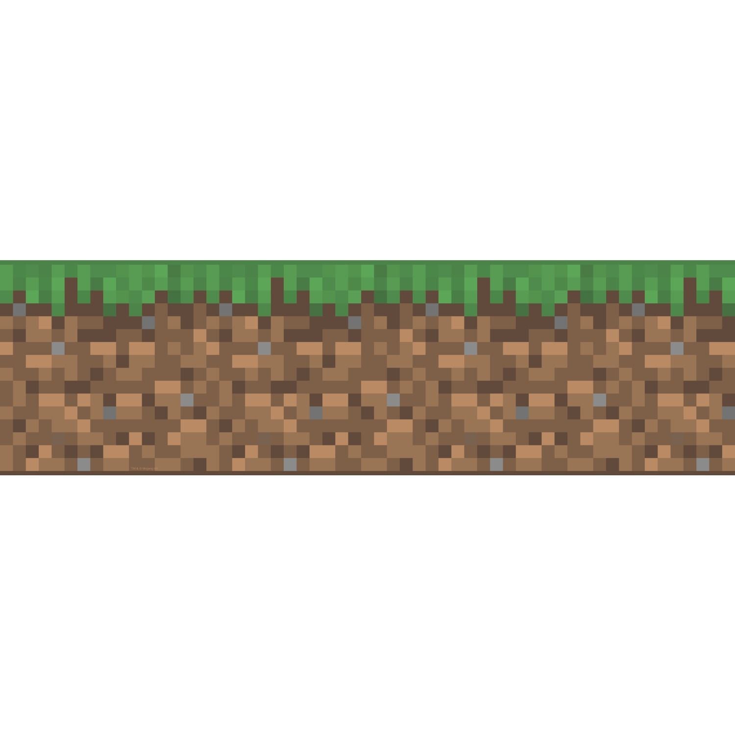 Minecraft Iconic Grass Green Peel & Stick Border