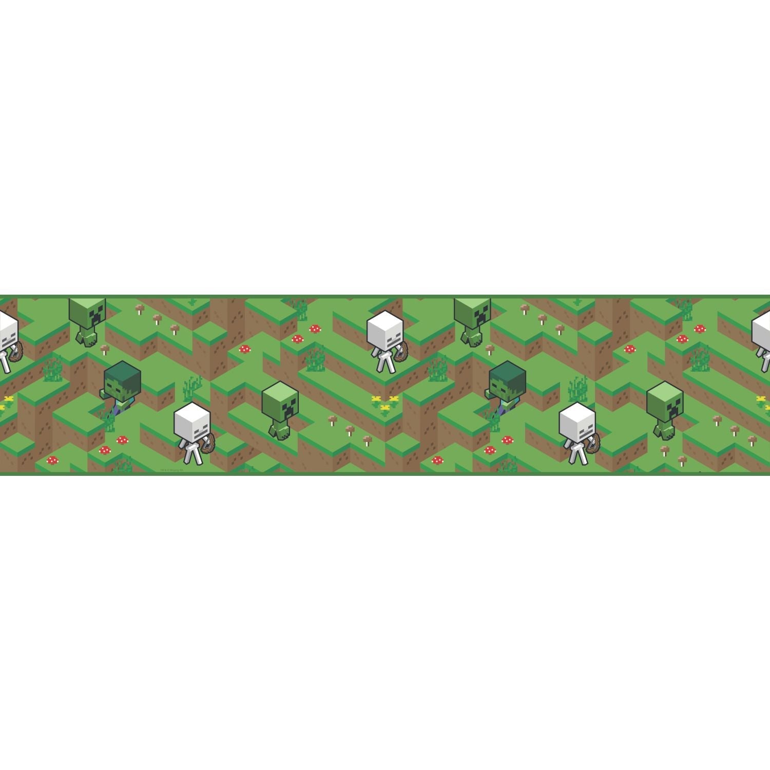 Minecraft Hillside Peel & Stick Border
