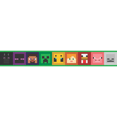 Minecraft Iconic Faces Black Peel & Stick Border