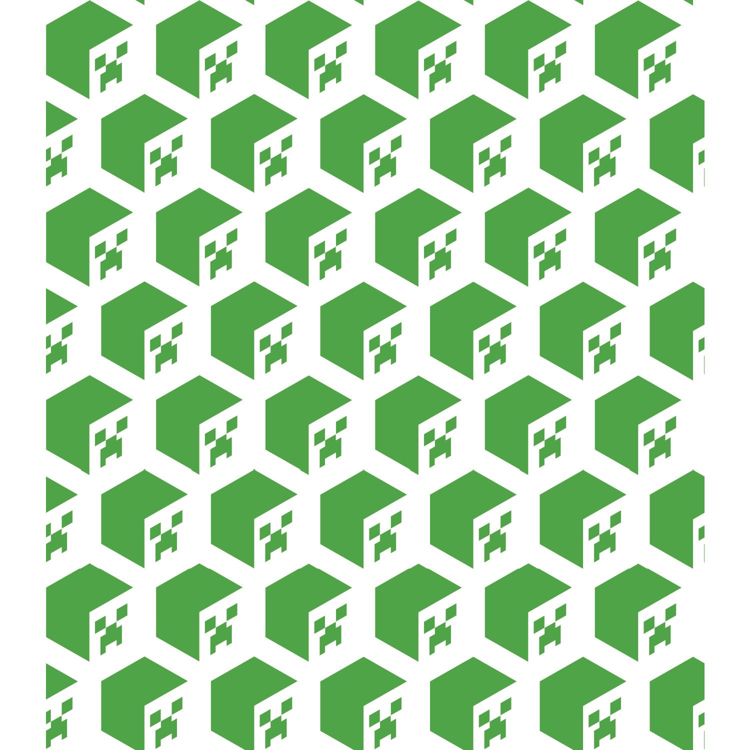 Minecraft Creeper Face Green Peel & Stick Wallpaper
