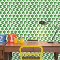 Minecraft Creeper Face Green Peel & Stick Wallpaper