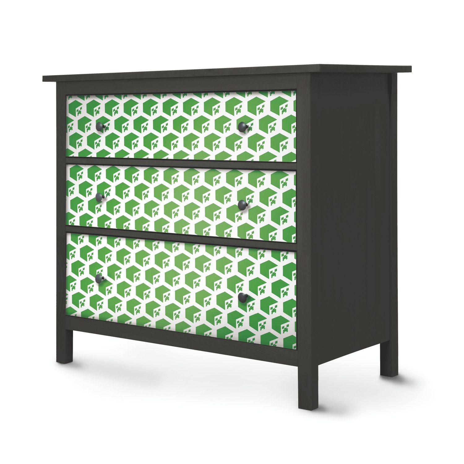 Minecraft Creeper Face Green Peel & Stick Wallpaper