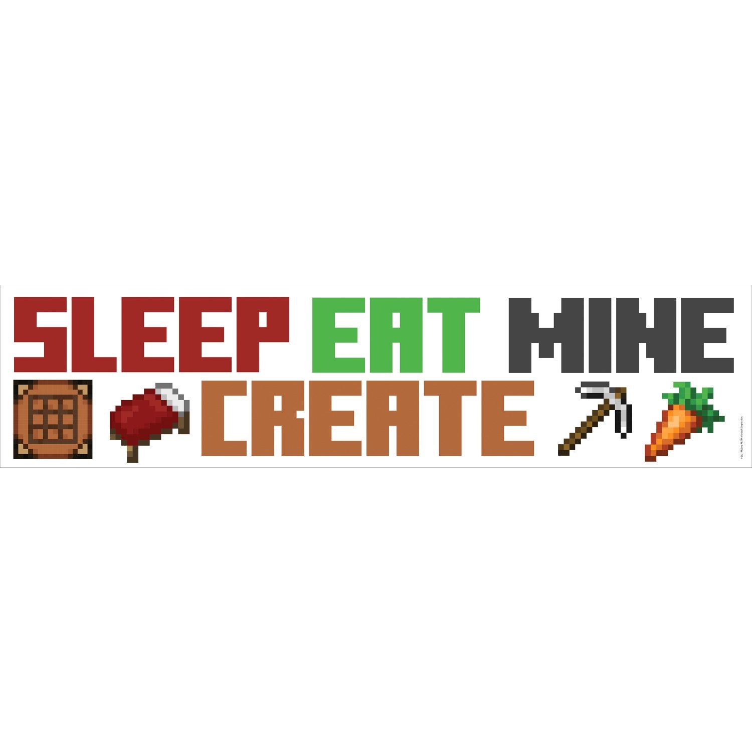 Minecraft Eat Sleep Mine Create Wall Decals