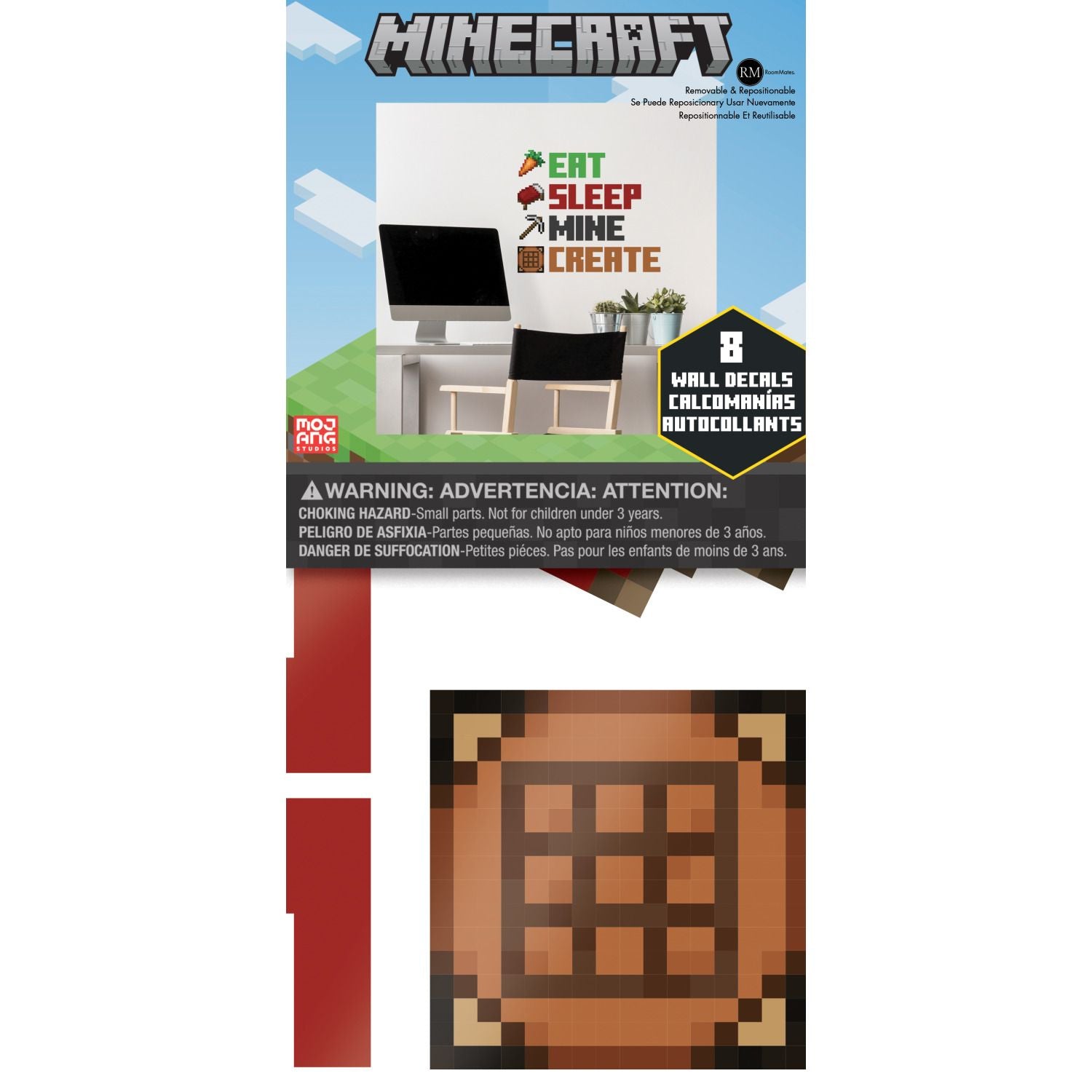 Minecraft Eat Sleep Mine Create Wall Decals