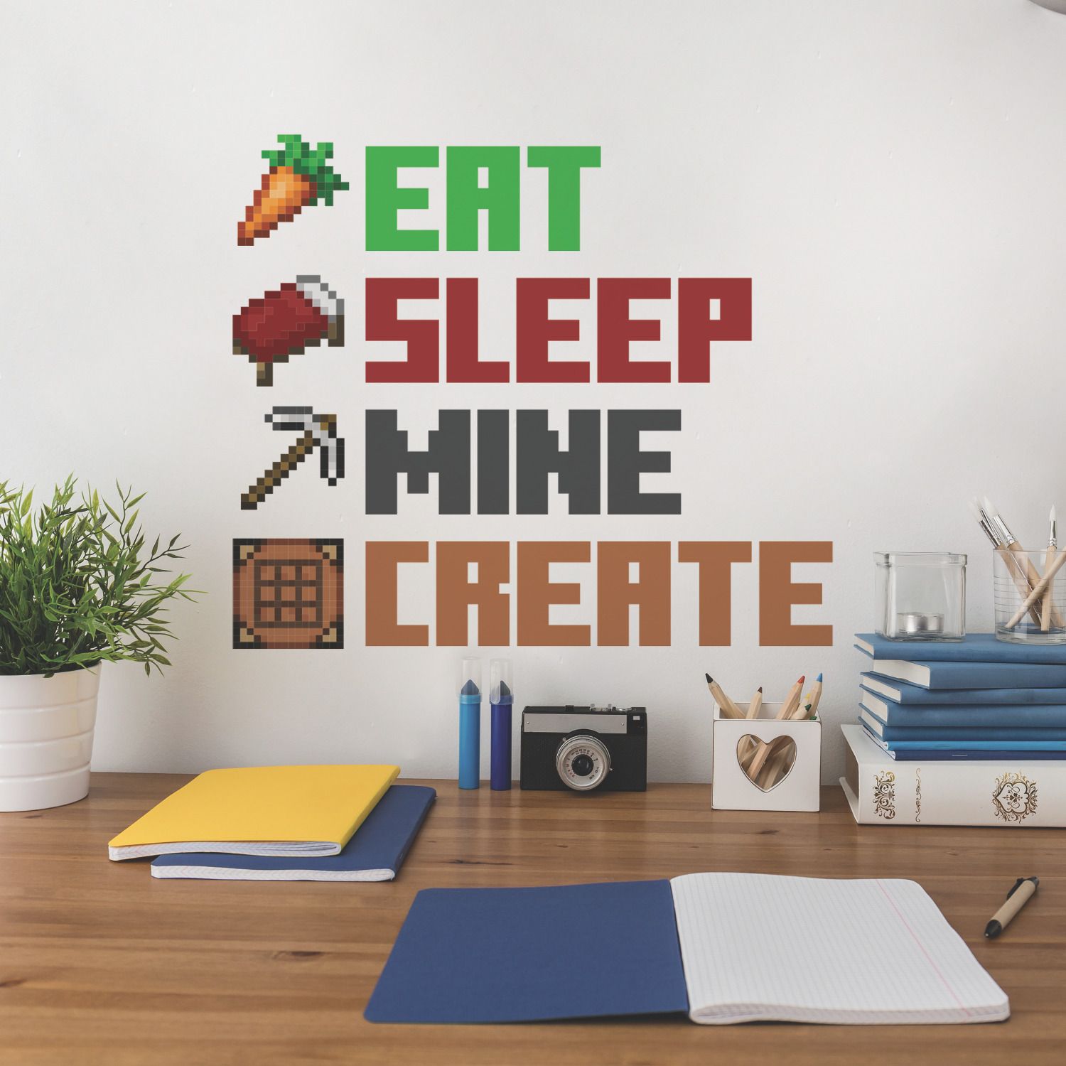 Minecraft Eat Sleep Mine Create Wall Decals