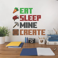 Minecraft Eat Sleep Mine Create Wall Decals
