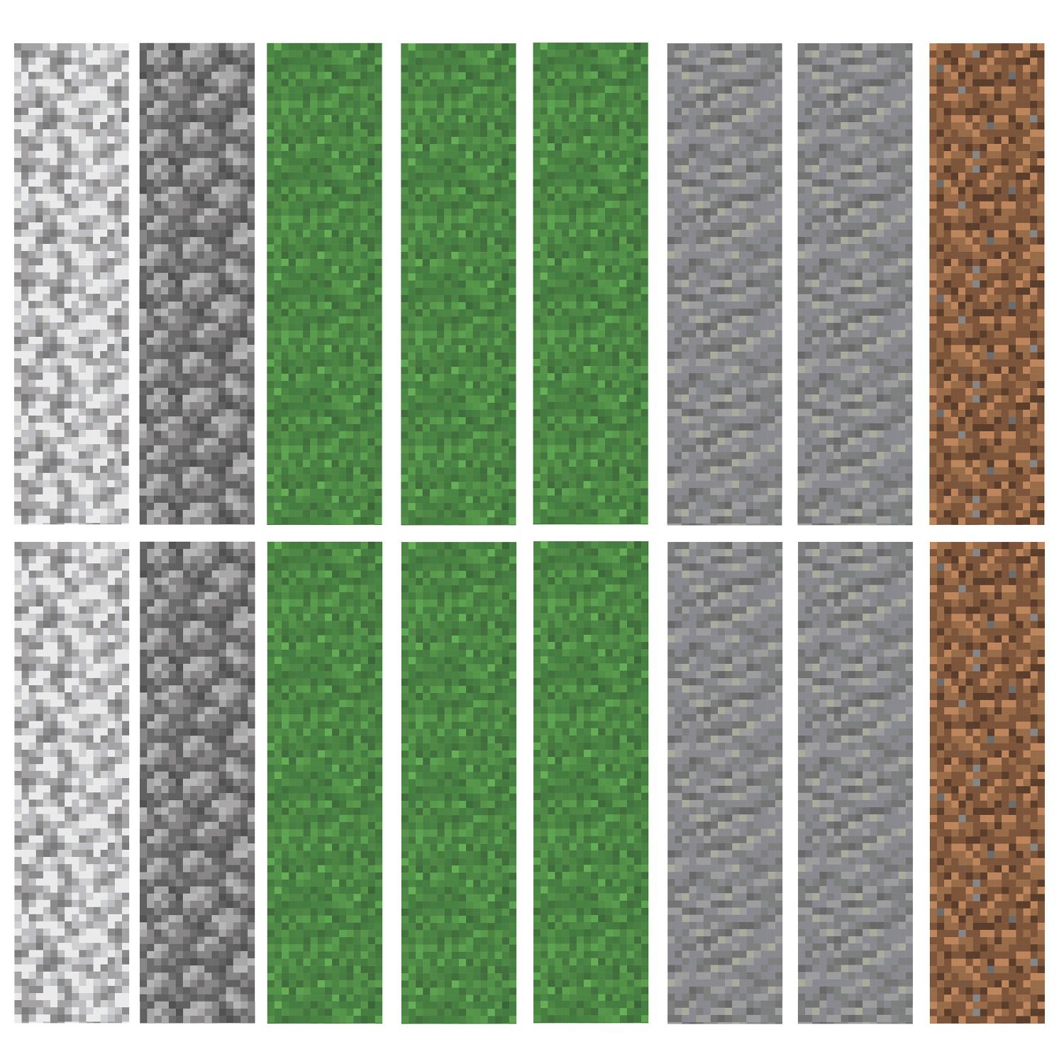 Minecraft Block Strips Wall Decals