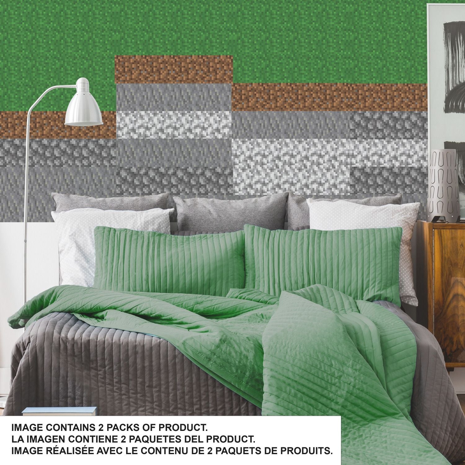 Minecraft Block Strips Wall Decals