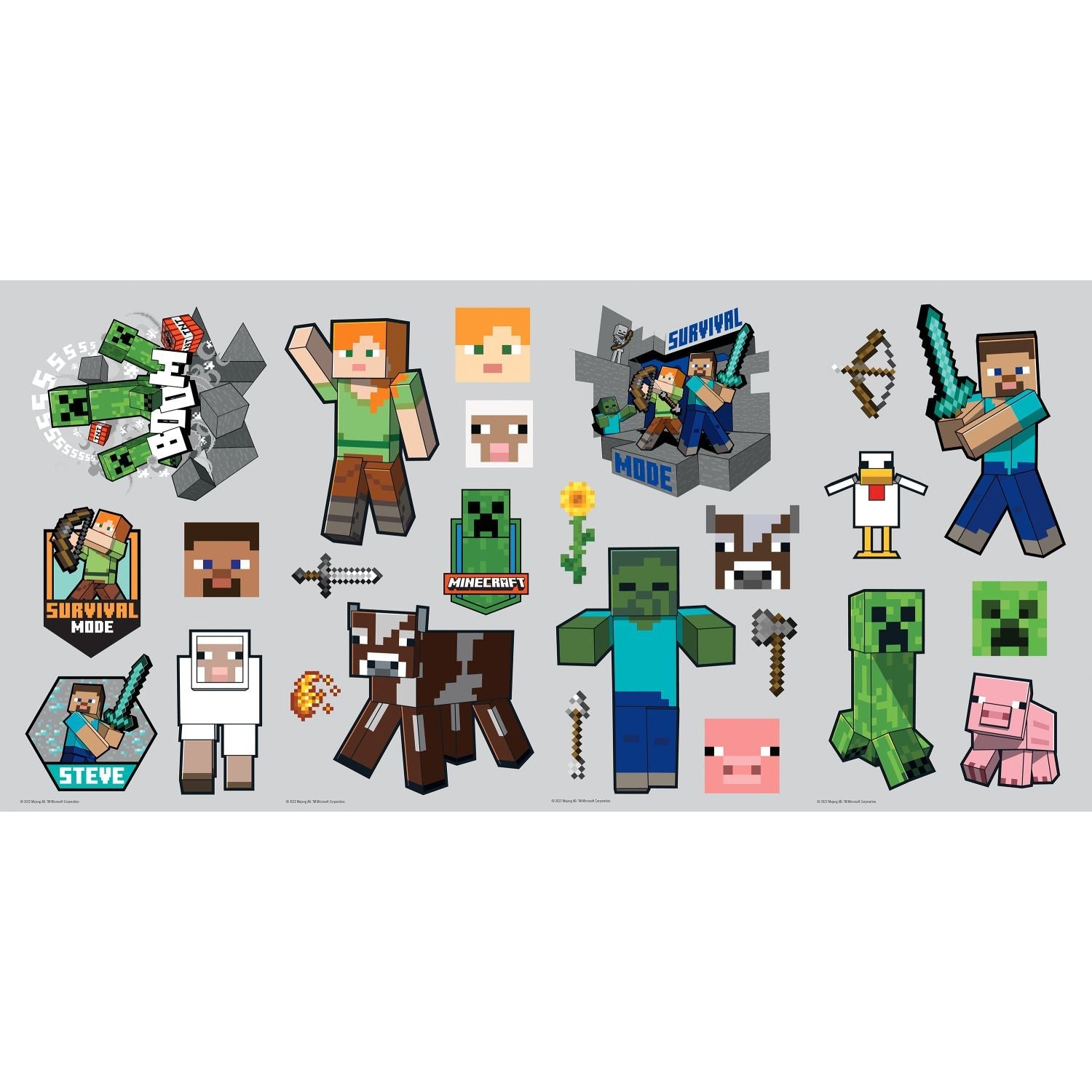 Minecraft Characters Wall Decals