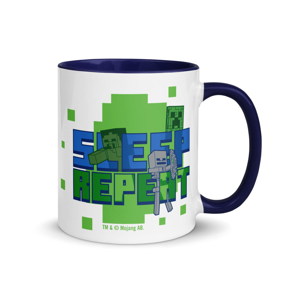 Minecraft Sleep Repeat Two-Tone Mug