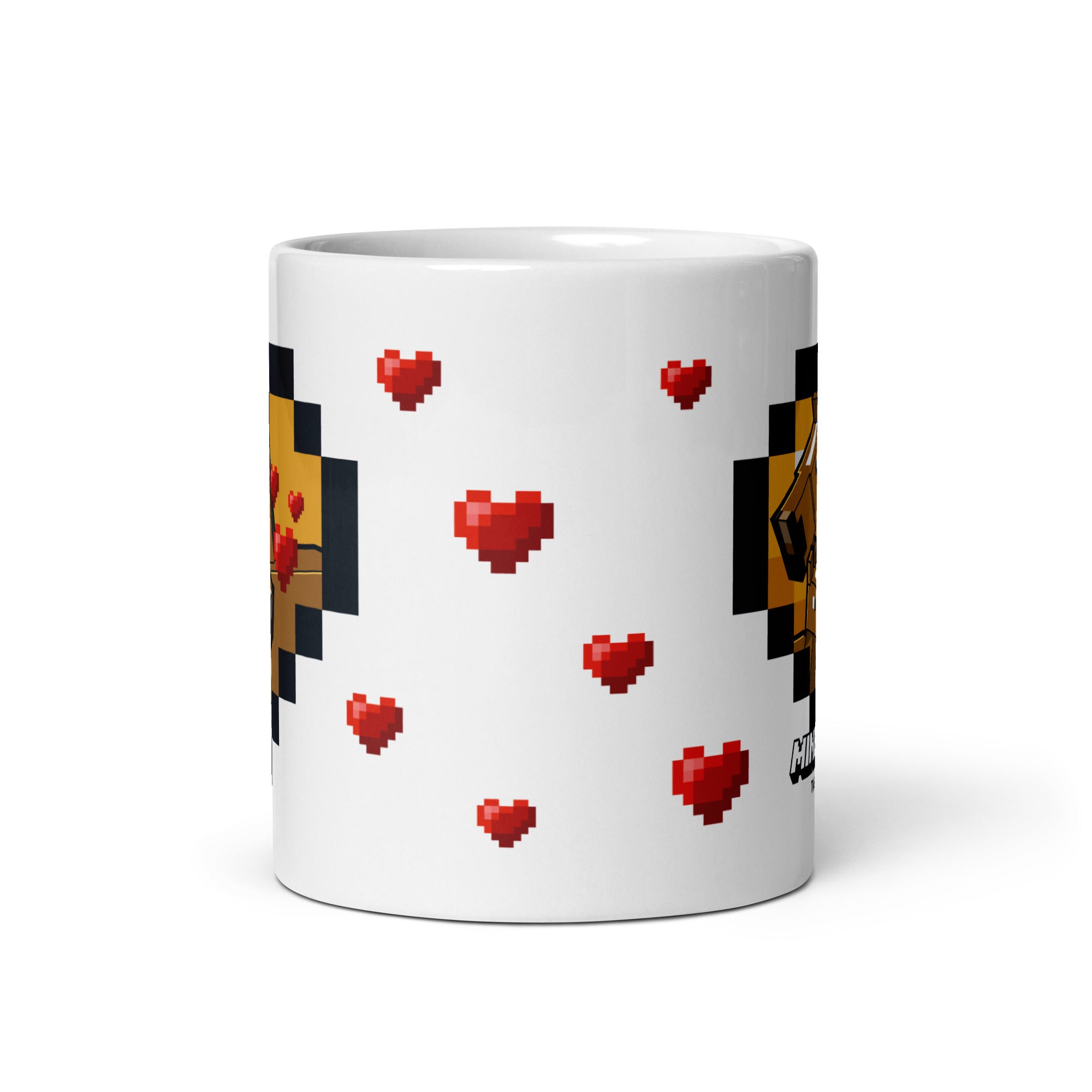 Minecraft White Mug Horse Love