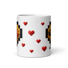Minecraft White Mug Horse Love