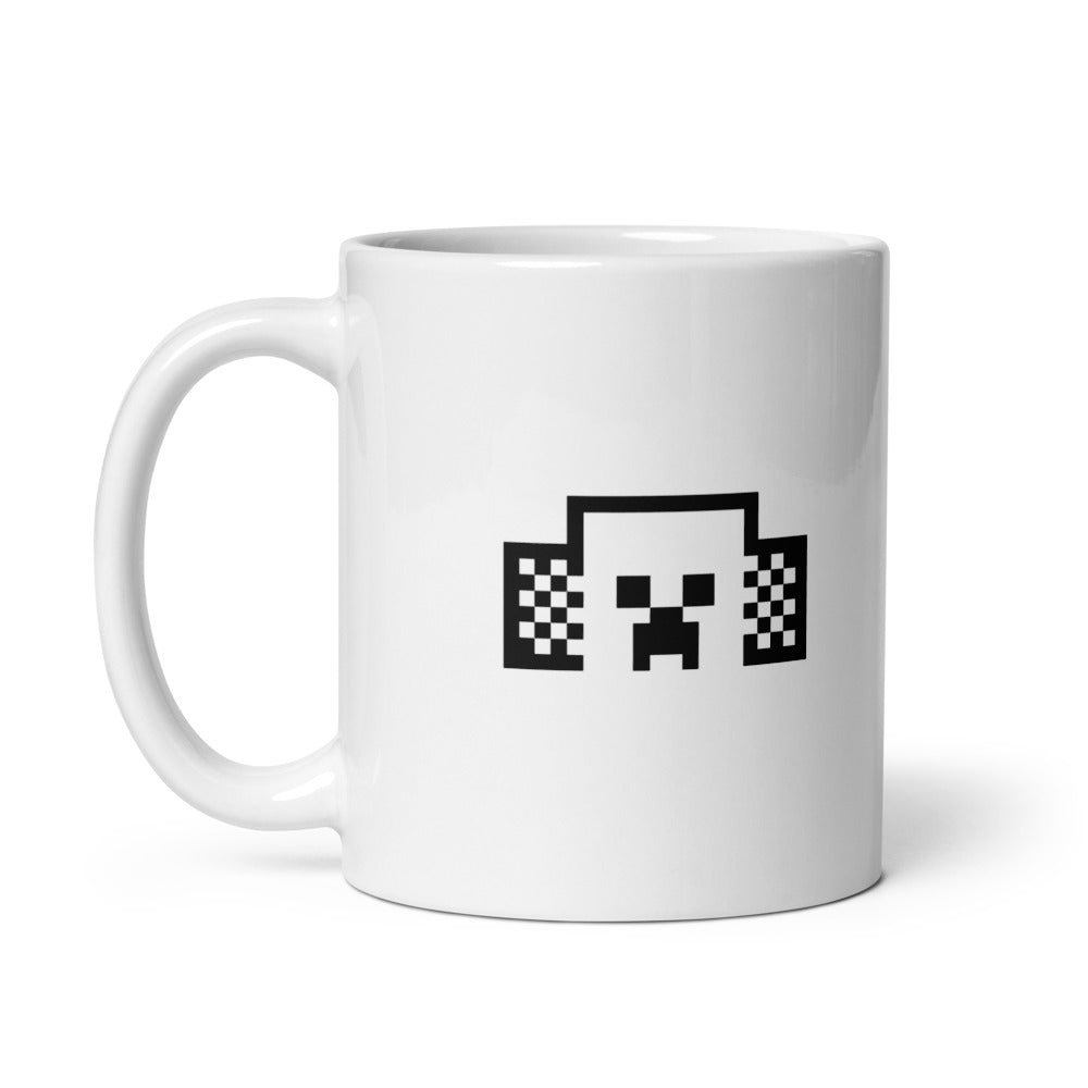 Minecraft Tuned In Creeper White Mug