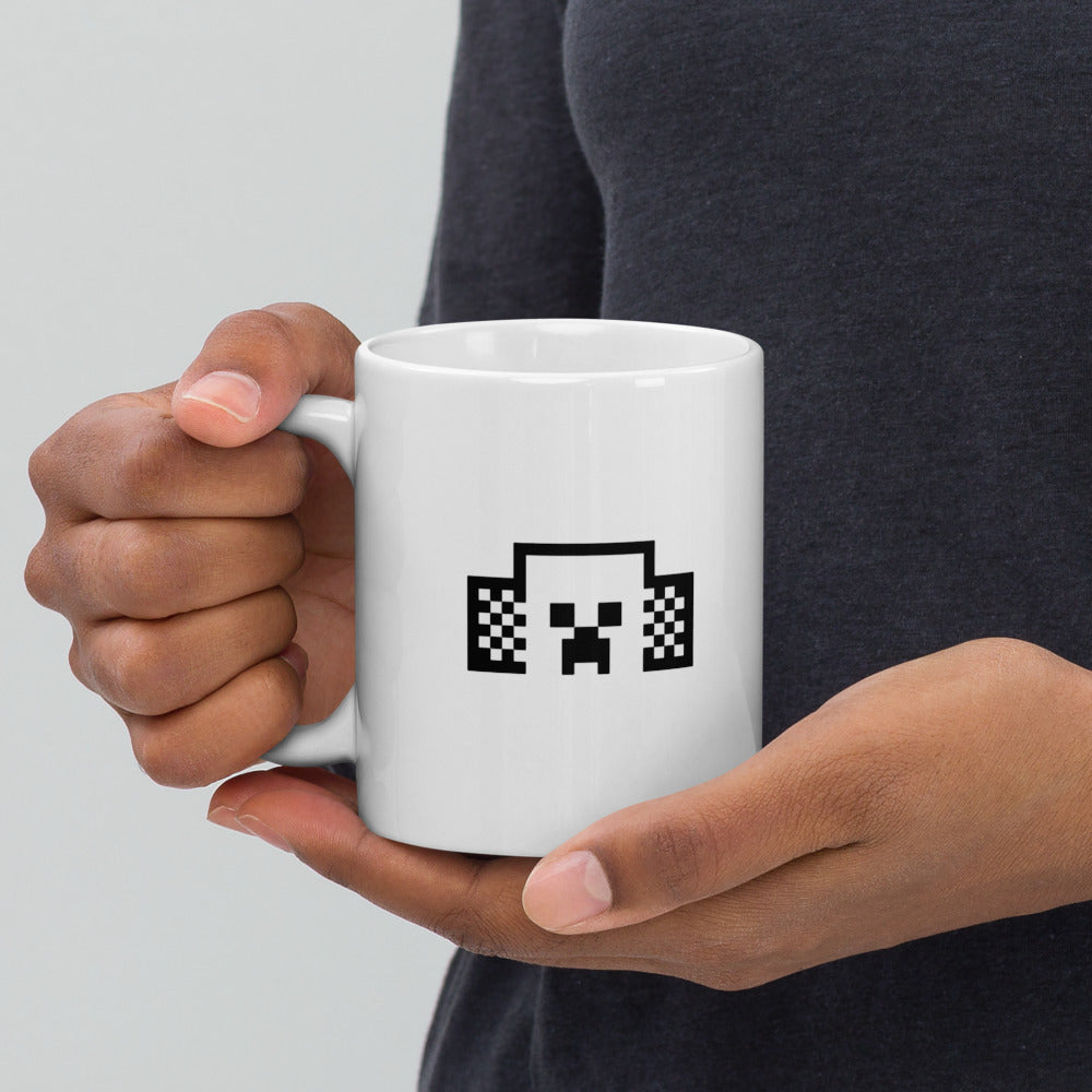 Minecraft Tuned In Creeper White Mug