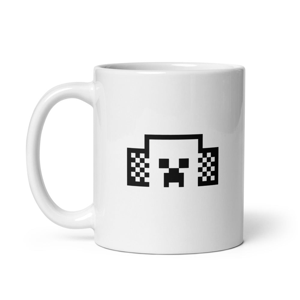 Minecraft Tuned In Creeper White Mug