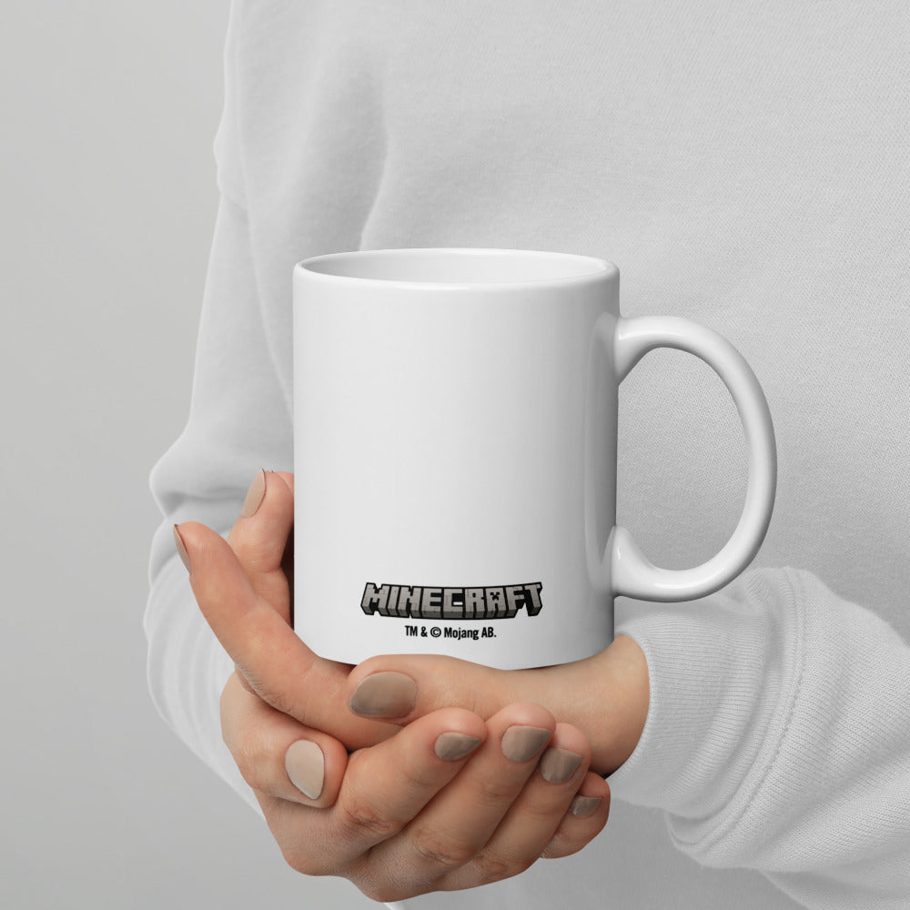 Minecraft Creeper Face White Mug