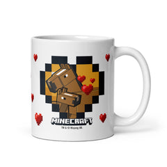 Minecraft White Mug Horse Love