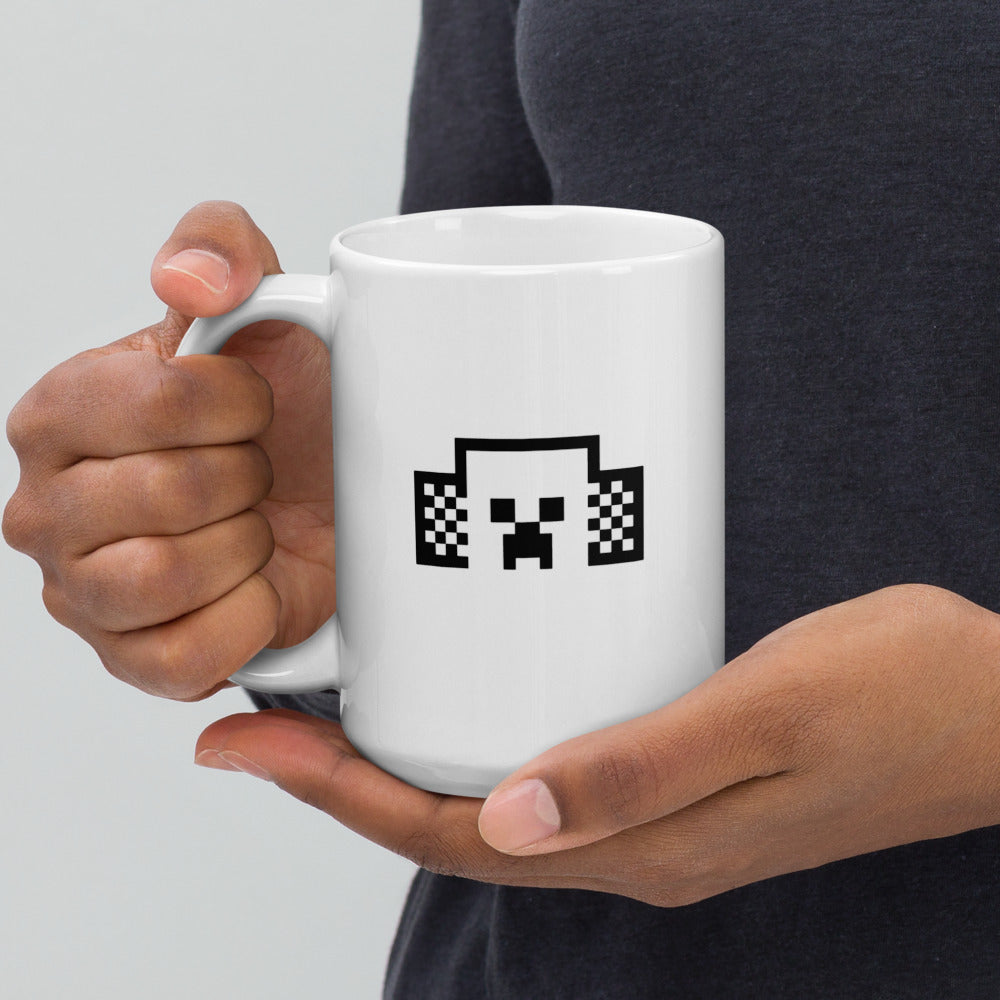 Minecraft Tuned In Creeper White Mug