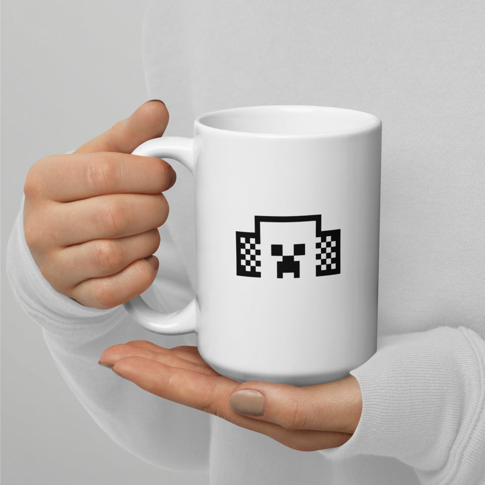 Minecraft Tuned In Creeper White Mug