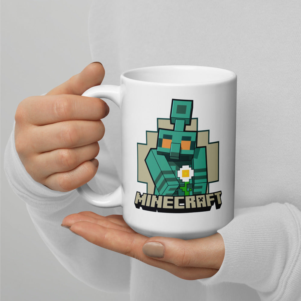Minecraft The Copper Age Golem White Mug