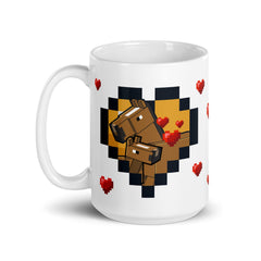 Minecraft White Mug Horse Love