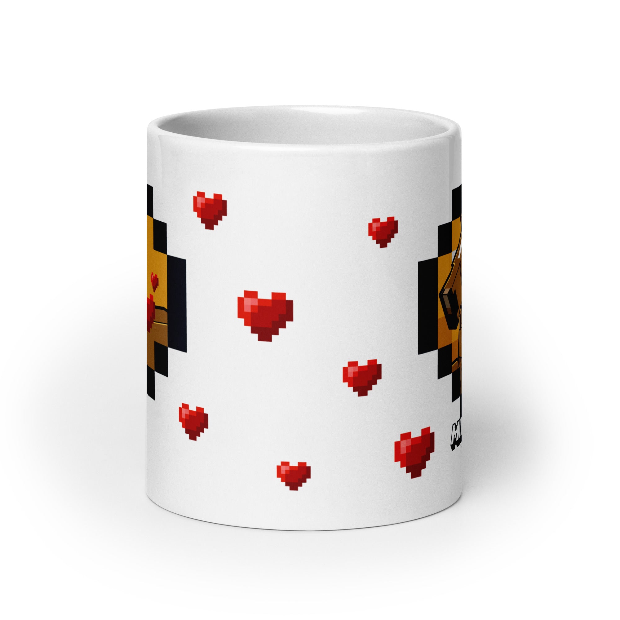 Minecraft White Mug Horse Love