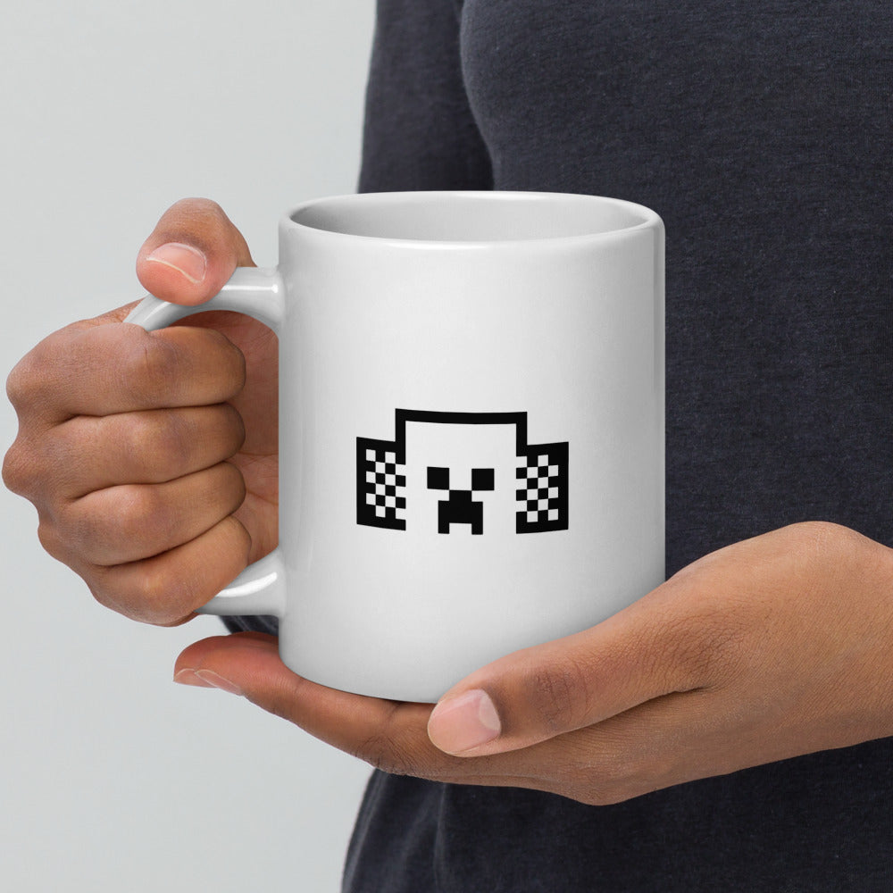 Minecraft Tuned In Creeper White Mug