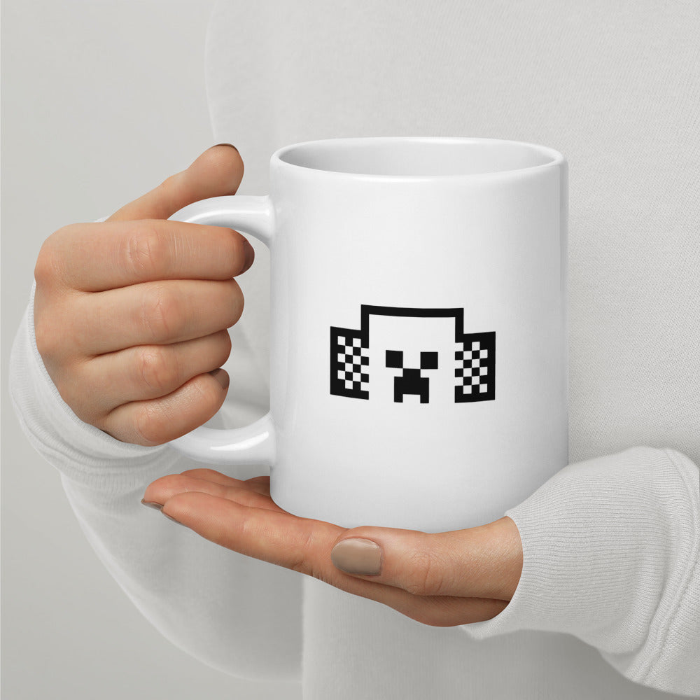 Minecraft Tuned In Creeper White Mug