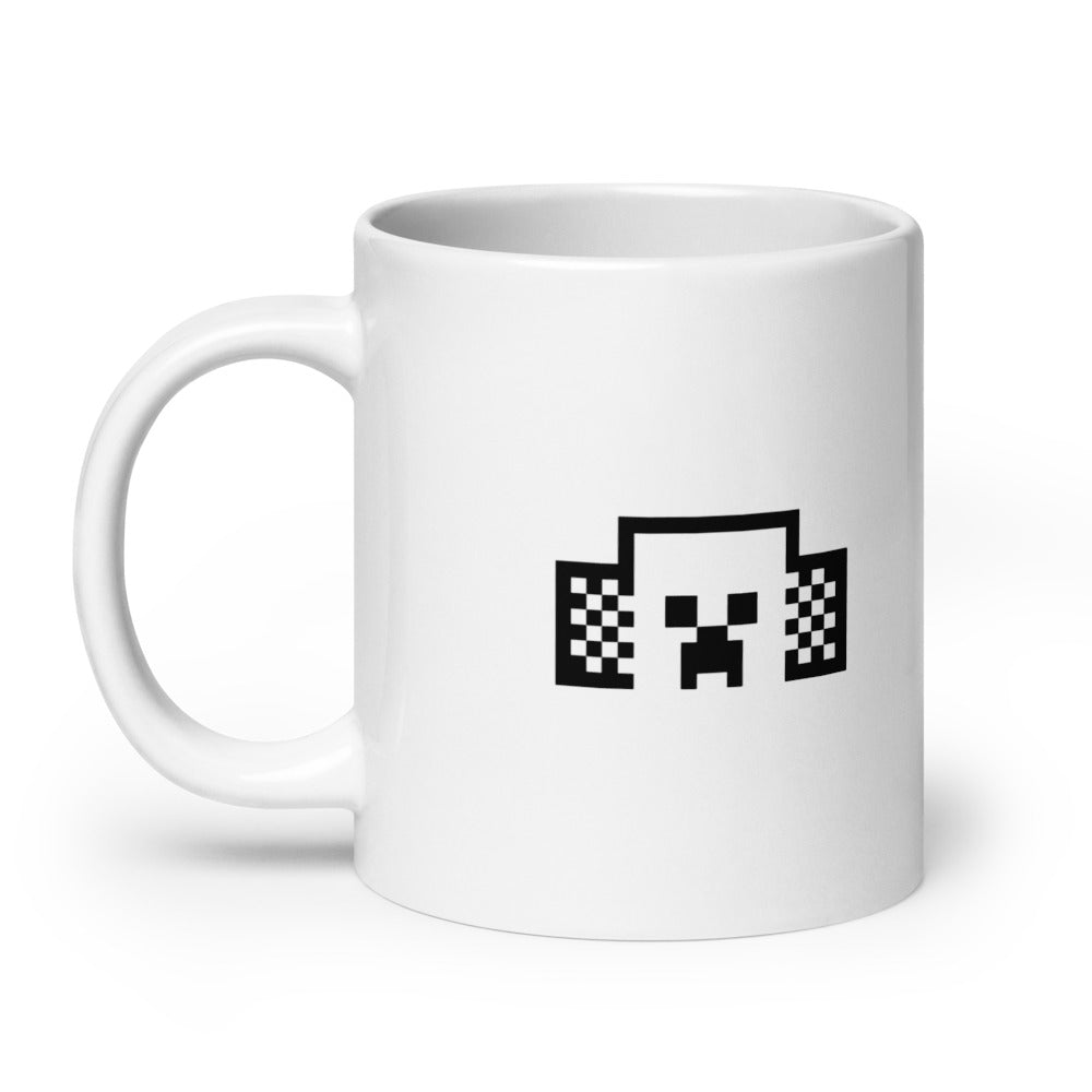 Minecraft Tuned In Creeper White Mug