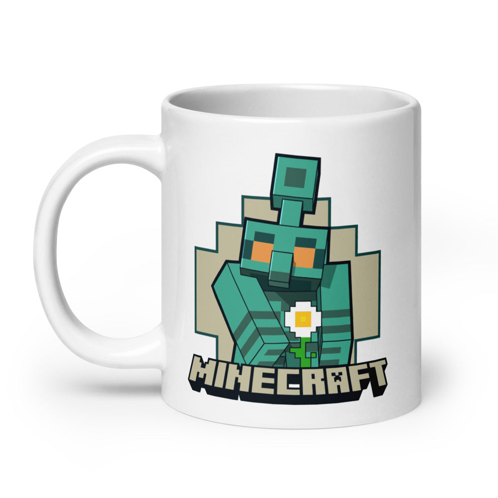 Minecraft The Copper Age Golem White Mug
