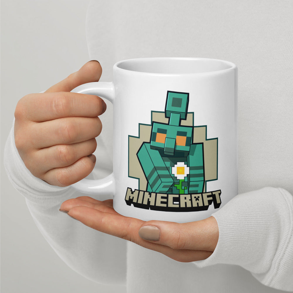 Minecraft The Copper Age Golem White Mug
