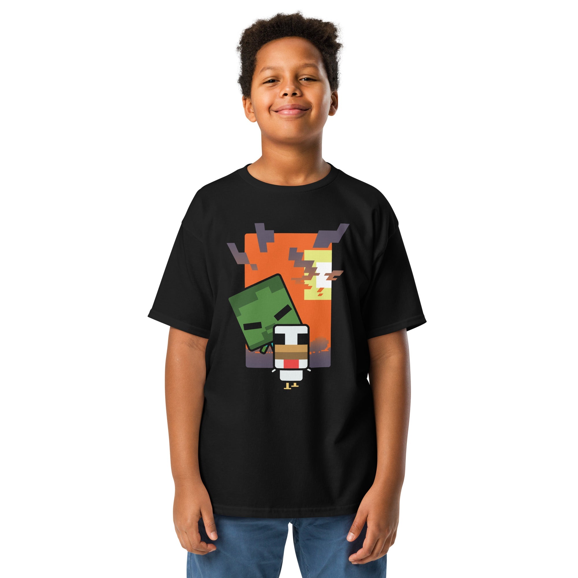Minecraft Youth T-Shirt Chibi Chicken Jockey