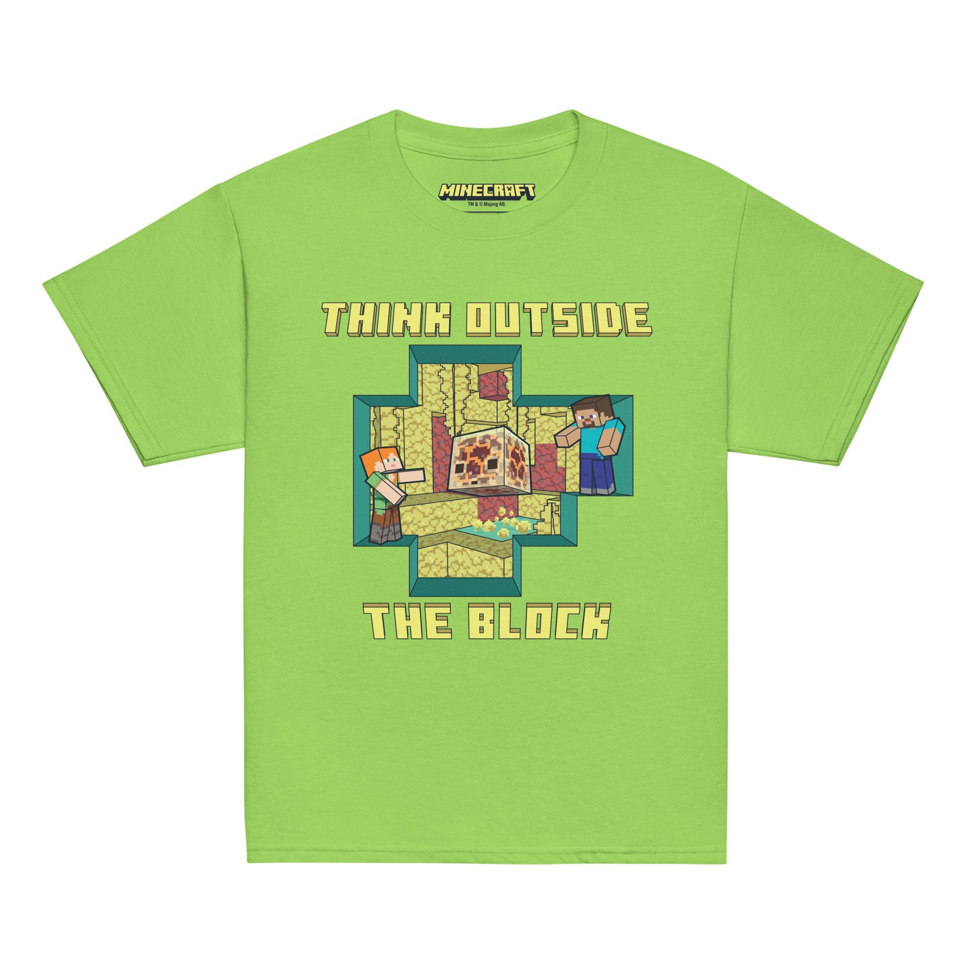 Minecraft Youth T-Shirt Think Outside The Block